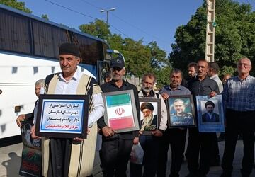 اعزام کاروان  سردار سرلشکر شهید حاج غلامرضا سلیمانی در تشییع رهبر
