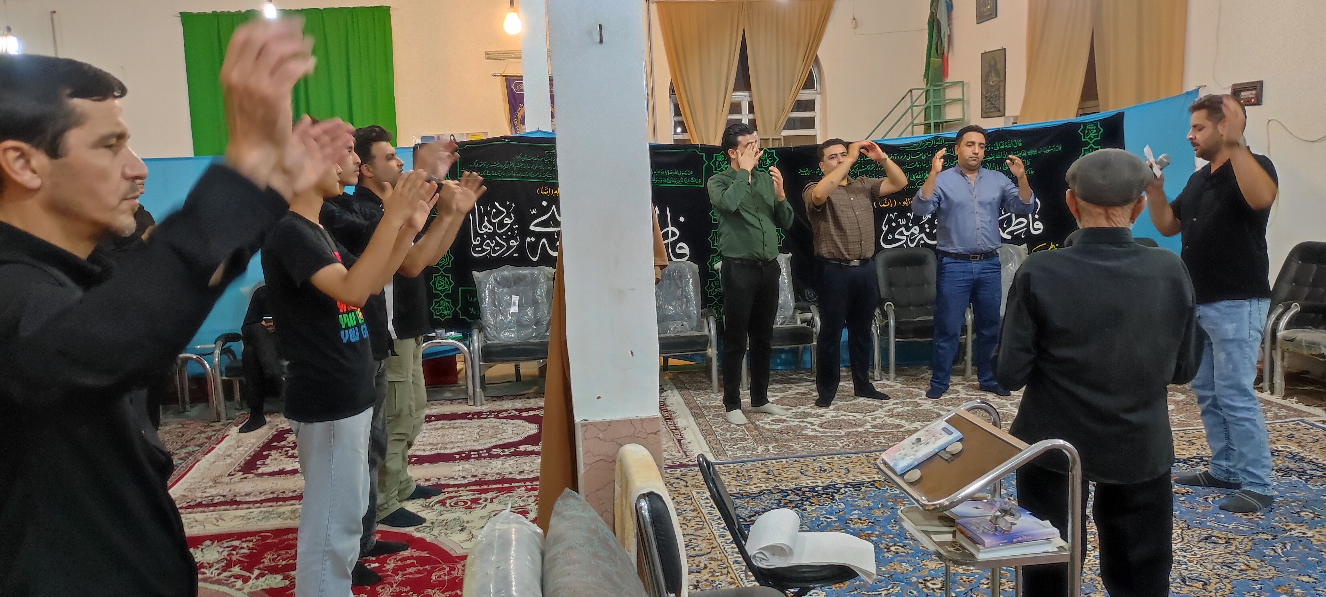 مراسم عزاداری شب عاشورای حسینی در مسجد محمد رسول (ص) حسین آباد شیروان