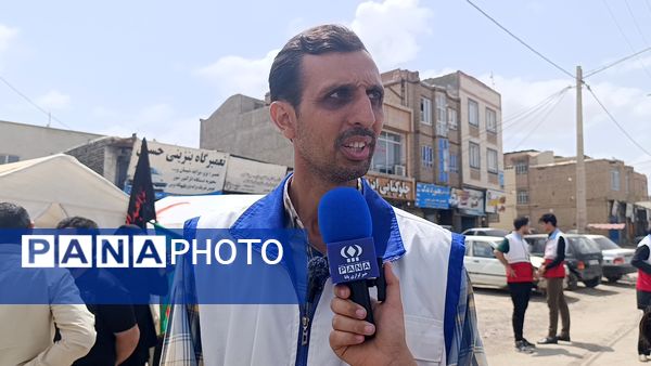 برپایی موکب توسط دانش‌آموزان در آشخانه