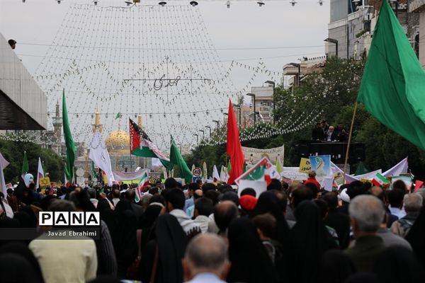 حضور مسئولان آموزش و پرورش خراسان رضوی در راهپیمایی روز قدس مشهد