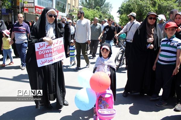 حضور پر شور مردم  استان همدان در راهپیمایی روز قدس