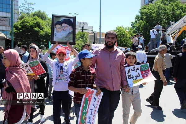 حضور پر شور مردم  استان همدان در راهپیمایی روز قدس