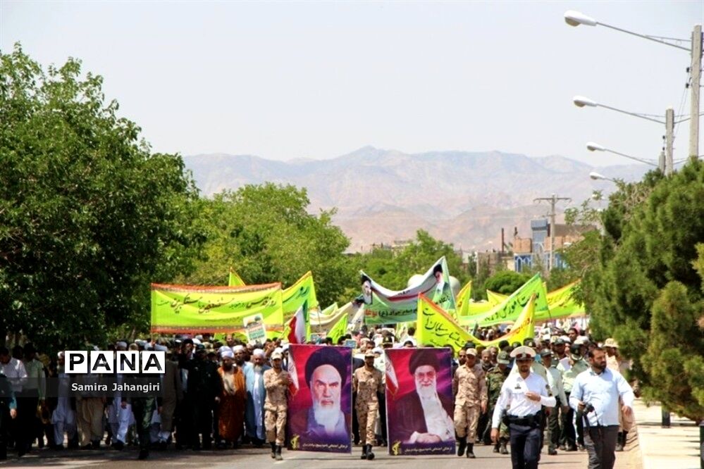 راهپیمایی روز قدس شهرستان درمیان