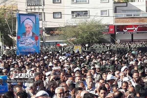مراسم تشییع پیکر امام جمعه شهرستان کازرون