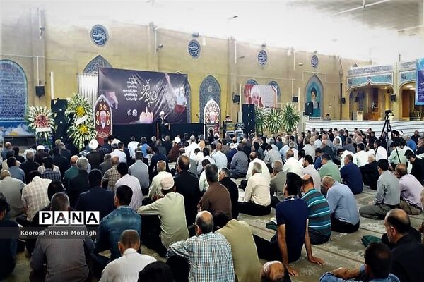 مراسم هفتمین روز درگذشت امام جمعه  شهرستان کازرون همراه با مراسم ارتحال امام خمینی (ره)