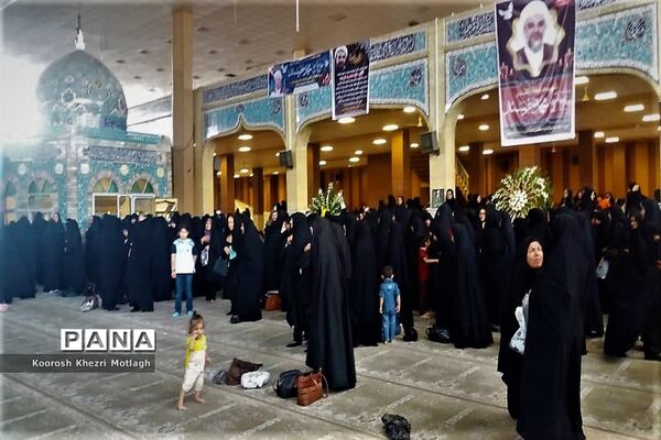 مراسم هفتمین روز درگذشت امام جمعه  شهرستان کازرون همراه با مراسم ارتحال امام خمینی (ره)