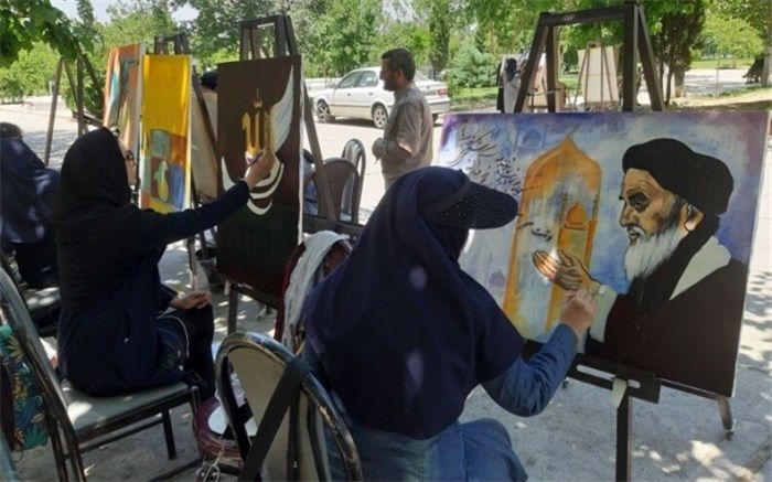 نقش آفرینی هنرمندان تجسمی در جوار حرم امام راحل