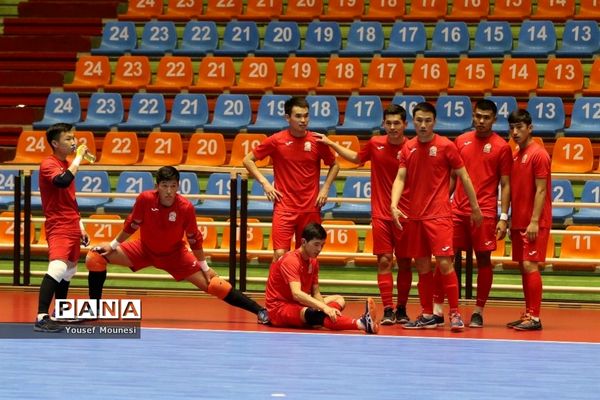 تمرین رسمی تیم‌های شرکت کننده در مسابقات فوتسال قهرمانی زیر ۲۰سال آسیا