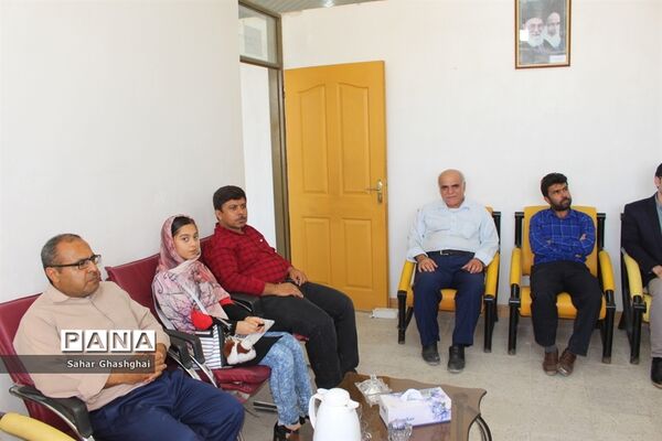بازدید کارشناسان اداره‌کل آموزش و پرورش  و سازمان دانش آموزی استان بوشهراز پایگاه‌های اوقات فراغت تابستانی دانش آموزان منطقه آب پخش