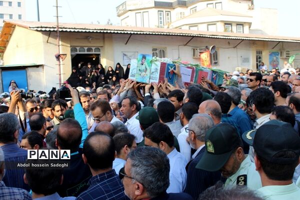 تشییع پیکر مطهر شهید غلامرضا سلیمی در بوشهر