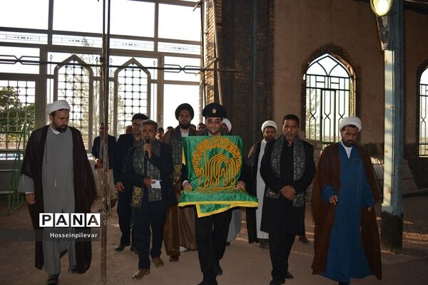 جشن دهه کرامت و حضور دومین گروه کاروان خدام رضوی در شهرستان سرایان استان خراسان جنوبی