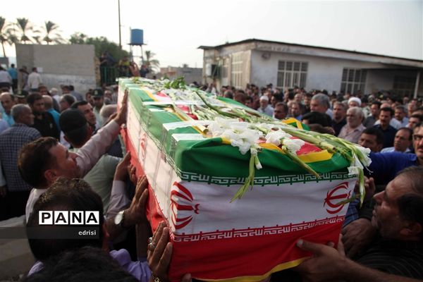 وداع باشکوه با پیکرسرهنگ شهیدعباس بهروزی درخِشت