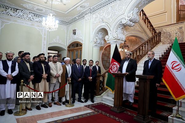 دیدار و کنفرانس خبری رؤسای مجالس ایران و افغانستان