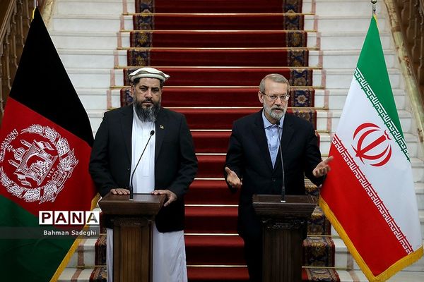 دیدار و کنفرانس خبری رؤسای مجالس ایران و افغانستان