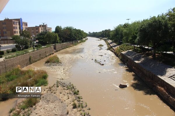 وضعیت بستر رودخانه شهرچای ارومیه