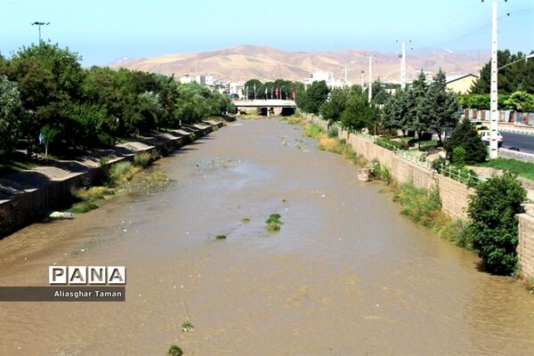 وضعیت بستر رودخانه شهرچای ارومیه