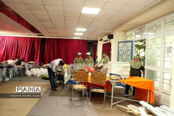 استقرار دانش‌آموزان پیشتاز اردوی ملی دختران در اردوگاه باهنر