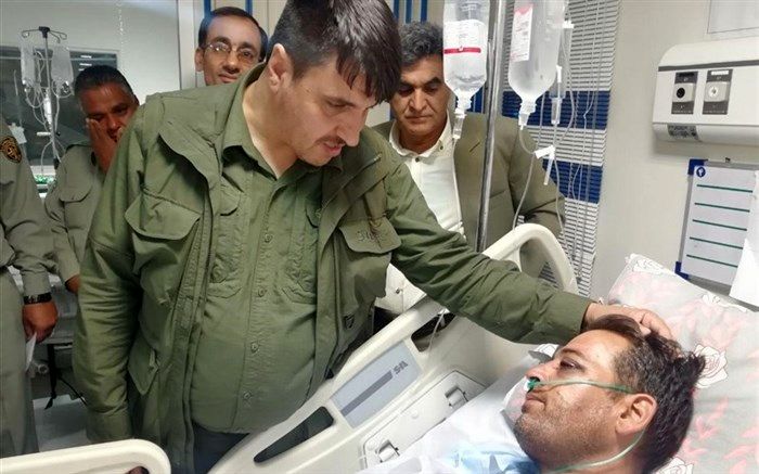 فرمانده یگان حفاظت محیط زیست کشور از محیطبان قاینی عیادت کرد