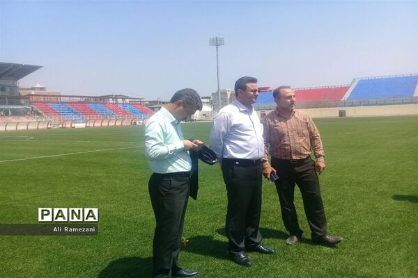 بازدید مدیرکل ورزش و جوانان مازندران از ورزشگاه وطنی قائم شهر