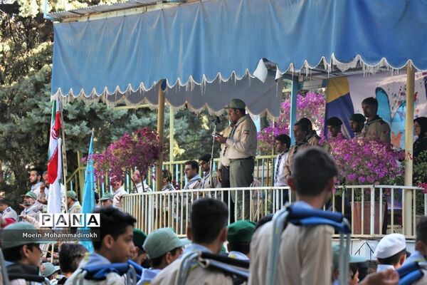 صبحگاه دومین روز از نهمین دوره اردوی ملی پیشتازان پسر سراسر کشور