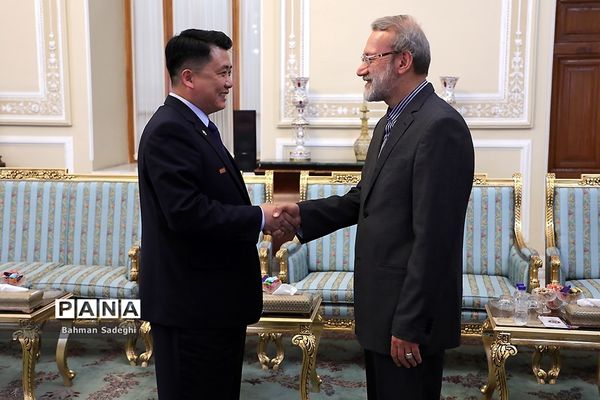 دیدار معاون رئیس مجمع عالی خلق کره شمالی با علی لاریجانی