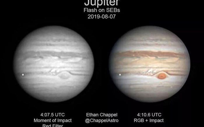 ثبت لحظه برخورد یک سیارک با مشتری + تصویر