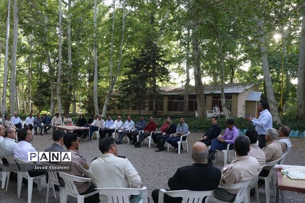 جلسه هماهنگی عوامل اجرایی اردوی ملی پیشتازان پسر در اردوگاه شهید رجایی باغرود نیشابور