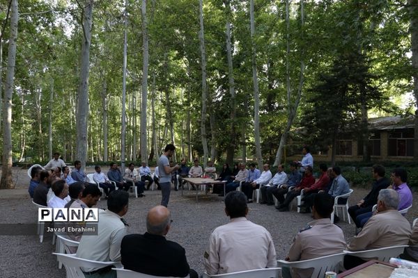 جلسه هماهنگی عوامل اجرایی اردوی ملی پیشتازان پسر در اردوگاه شهید رجایی باغرود نیشابور