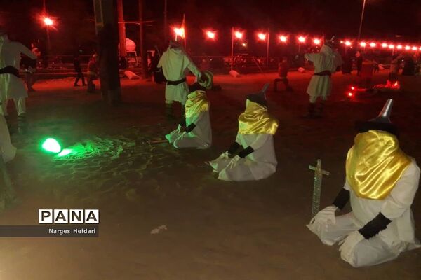 آیین نمادین واقعه عاشورا در هیئت زینبیه شهرک خودیاری شهرستان امیدیه
