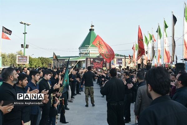 دسته‌روی عزاداران حسینی در امامزاده ابراهیم(ع) بابلسر