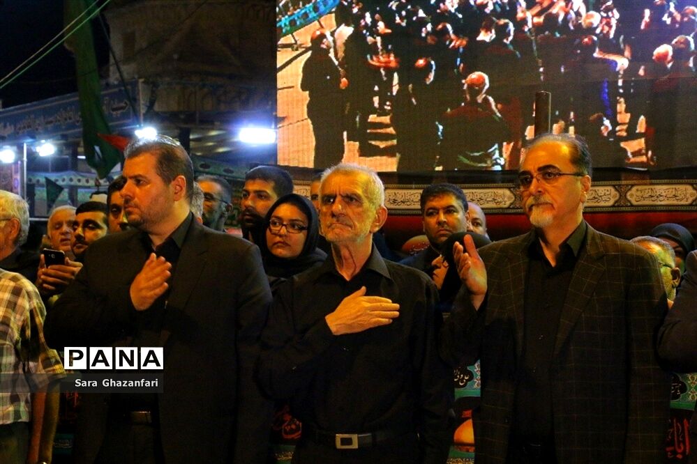 عزاداری شب هفتم ماه محرم در هیات‌های عزاداری ساری