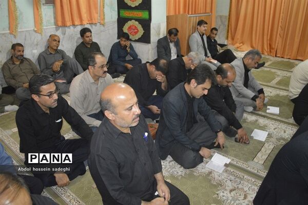 مراسم عزاداری امام حسین (ع) در اداره‌کل آموزش و پرورش استان بوشهر