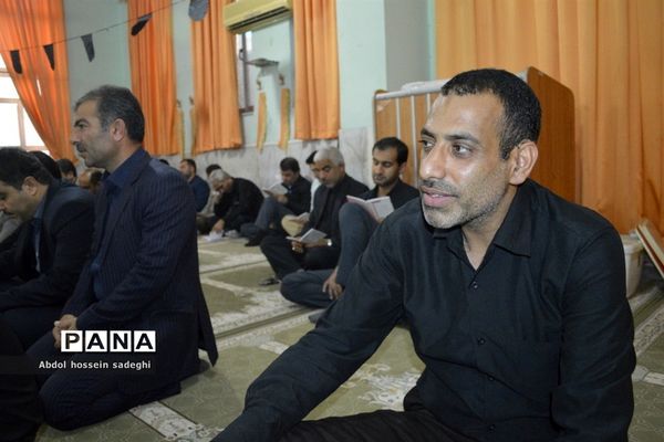 مراسم عزاداری امام حسین (ع) در اداره‌کل آموزش و پرورش استان بوشهر