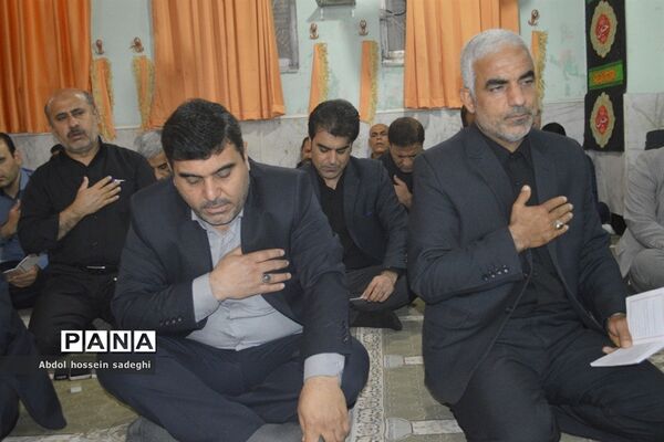 مراسم عزاداری امام حسین (ع) در اداره‌کل آموزش و پرورش استان بوشهر