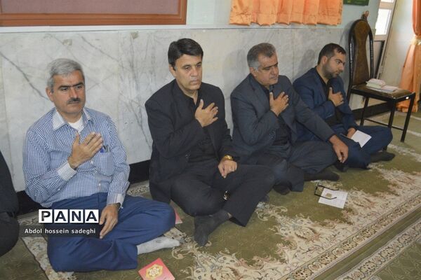 مراسم عزاداری امام حسین (ع) در اداره‌کل آموزش و پرورش استان بوشهر