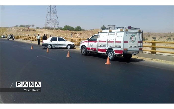 سه مصدوم در حادثه برخورد پراید با حفاظ جاده در محور اندیمشک - پل زال