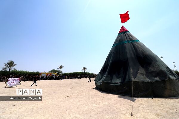 مراسم تعزیه و خیمه سوزان ظهر عاشورا در کیش