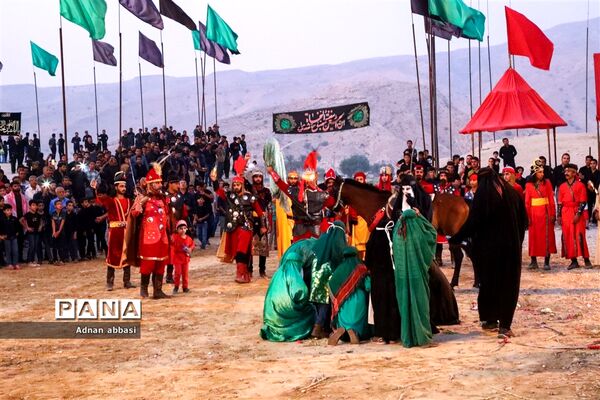 تعزیه روز عاشورا محرم در کوی آزادگان بخش اسیر شهرستان مُهر