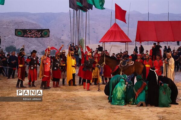 تعزیه روز عاشورا محرم در کوی آزادگان بخش اسیر شهرستان مُهر