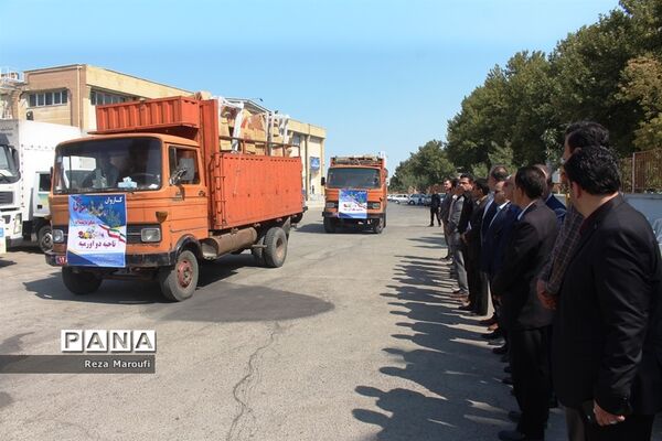 اعزام کاروان تجهیزات و وسایل ورزشی به مناطق ۲۴گانه آموزش و پرورش استان