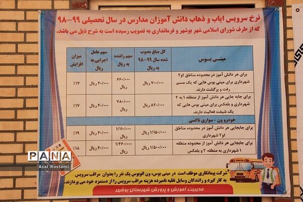 همایش ساماندهی سرویس‌های حمل و نقل مدارس شهرستان بوشهر
