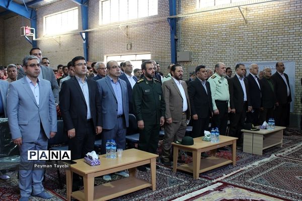 آیین نمادین زنگ مهر و مقاومت در دبیرستان محمد رسول الله سمنان-1