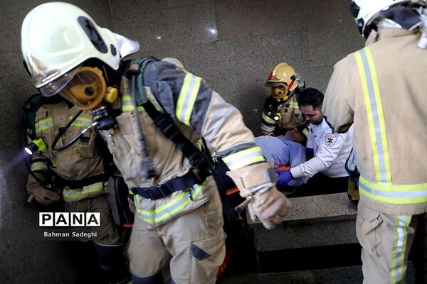 مانور آمادگی در برابر حوادث در تالار وحدت
