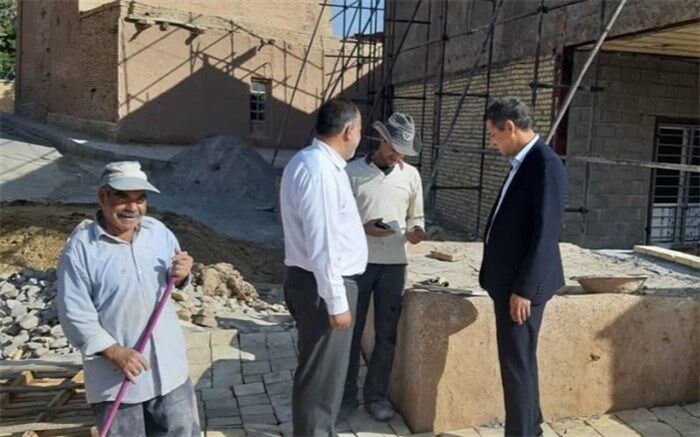 بازدید بخشدار نیر از پروژه ی عمرانی روستای بیداخوید