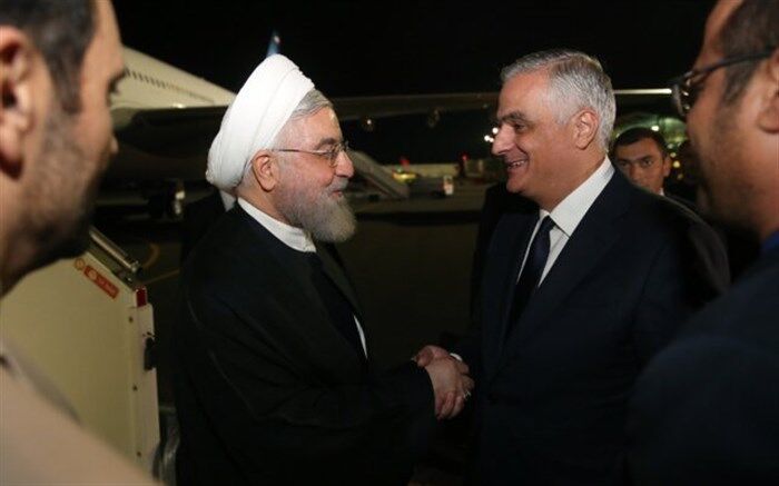 رئیس جمهوری وارد ارمنستان شد