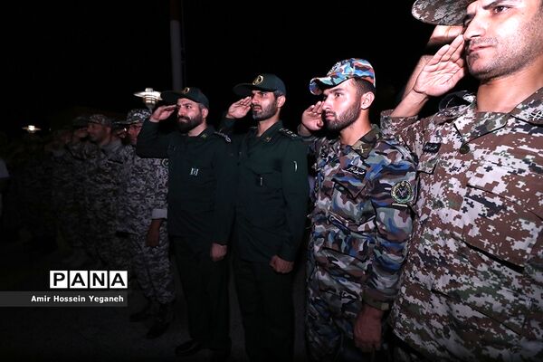 مراسم استقبال از پیکر شهید سردار پاسدار ابراهیم غلامی در جزیره کیش