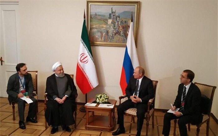 روحانی با پوتین دیدار کرد + تصاویر