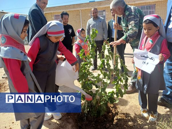 نهال‌های مهر در خاک دبستان ام‌السلمه جاجرم