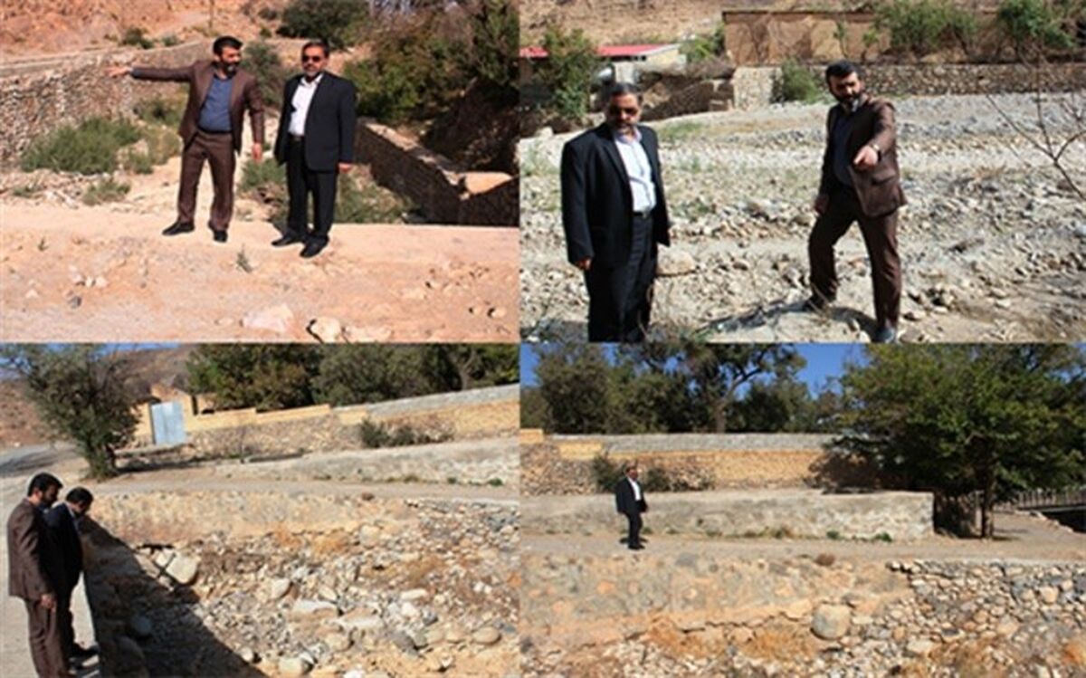 بازدید سرپرست فرمانداری شهرستان تفت از رودخانه فصلی منطقه ده بالا