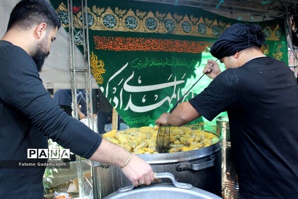 شورحضورعاشقان حسینی جامانده ازسفرکربلا درراهپیمایی اربعین شهرری